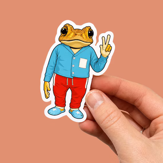Concho Inspired Sticker, Puerto Rican Toad Vinyl Decal, Sapo Concho Puerto Rico Art, Latin Music Fan Gift