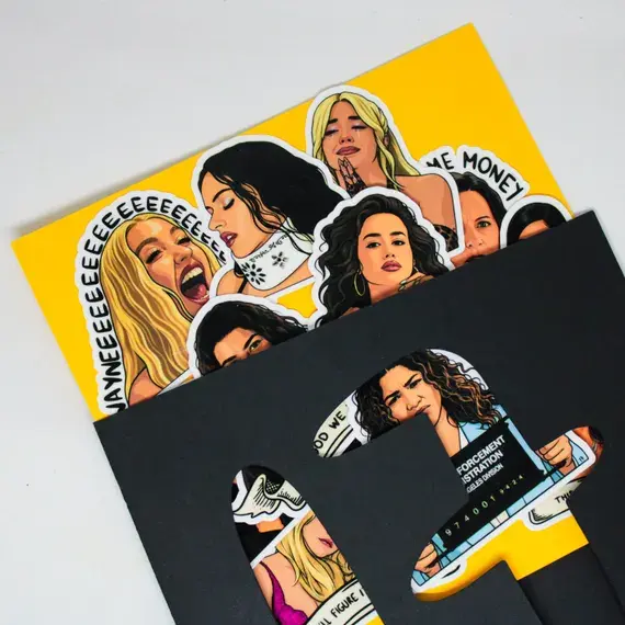 Euphoria Inspired Sticker Pack, Waterproof Vinyl Stickers, TV Show Decals, Laptop Stickers, Aesthetic Stickers, Gift for Euphoria Fans