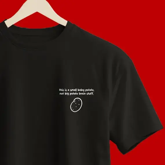 This Is Small Baby Potato Stuff Shirt – Spider-Man Brand New Day Inspired T-Shirt – Peter Parker Quote Tee – Funny Movie Graphic Shirt