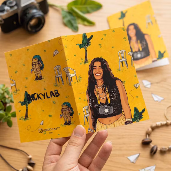 Custom Portrait Card, Personalized Illustration from Photo, Birthday Card from Photo, Original Art Greeting Card, Couple Family Gift