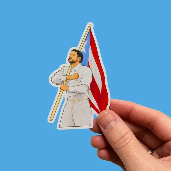 Bad Bunny Super Bowl Sticker, Puerto Rico Flag Decal, Latin Music Vinyl Sticker, Puerto Rico Pride Gift, Laptop Sticker